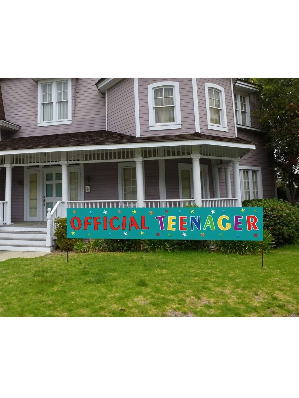 Official Teenager Yard Banner - Bright Multicolor